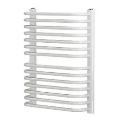 Blyss Curved D-Bar Towel Radiator 600 x 500mm White 1364BTU