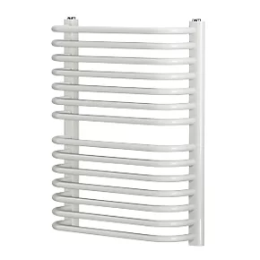 Blyss Curved D-Bar Towel Radiator 600 x 500mm White 1364BTU 1 Blyss Curved D-Bar Towel Radiator 600 x 500mm White 1364BTU