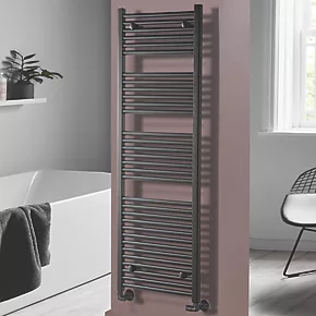 Towelrads Pisa Premium Towel Radiator 1600 x 500mm Anthracite 2620BTU 1 Towelrads Pisa Premium Towel Radiator 1600 x 500mm Anthracite 2620BTU