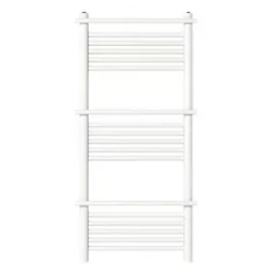 GoodHome Lindley Water Towel Warmer 1100 x 500mm White 1566BTU -Towel Radiators shop 822GX A1