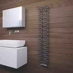 Terma Aire Designer Towel Rail 1555 x 300mm Slate Grey 1423BTU -Towel Radiators shop 828HR A2