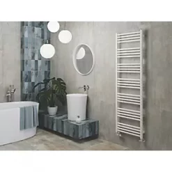 Terma Fiona Towel Rail 1620 x 500mm White 2349BTU -Towel Radiators shop 838RH A2