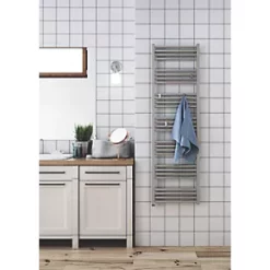 Terma Fiona One Electric Towel Rail 1620 x 480mm Sparkling Gravel 2046BTU -Towel Radiators shop 868HR A3