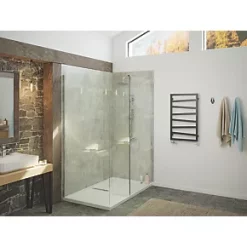 Terma Zig Zag Designer Towel Rail 835 x 500mm Black 1091BTU -Towel Radiators shop 871RH A2