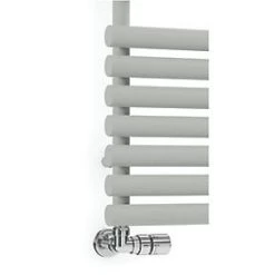 Terma Rolo Towel Designer Towel Rail 590 x 900mm Grey / Silver 2002BTU -Towel Radiators shop 906HR A2