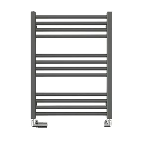 Terma Fiona Towel Rail 660 x 500mm Sparkling Grey 985BTU 2 Terma Fiona Towel Rail 660 x 500mm Sparkling Grey 985BTU - Image 2