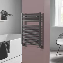 Towelrads Pisa Premium Towel Radiator 800 x 600mm Black 1539BTU