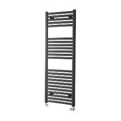Towelrads Pisa Premium Towel Radiator 1200 x 400mm Black 1607BTU -Towel Radiators shop 950RY A3