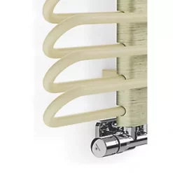 Terma Michelle Designer Towel Rail 780 x 400mm Cream / Brass 1244BTU -Towel Radiators shop 978HR A2