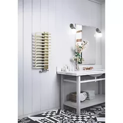 Terma Michelle Designer Towel Rail 780 x 400mm Cream / Brass 1244BTU -Towel Radiators shop 978HR A4
