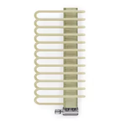 Terma Michelle Designer Towel Rail 780 x 400mm Cream / Brass 1244BTU