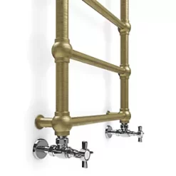 Terma Retro Designer Towel Rail 800 x 504mm Brass 501BTU -Towel Radiators shop 982HR A2
